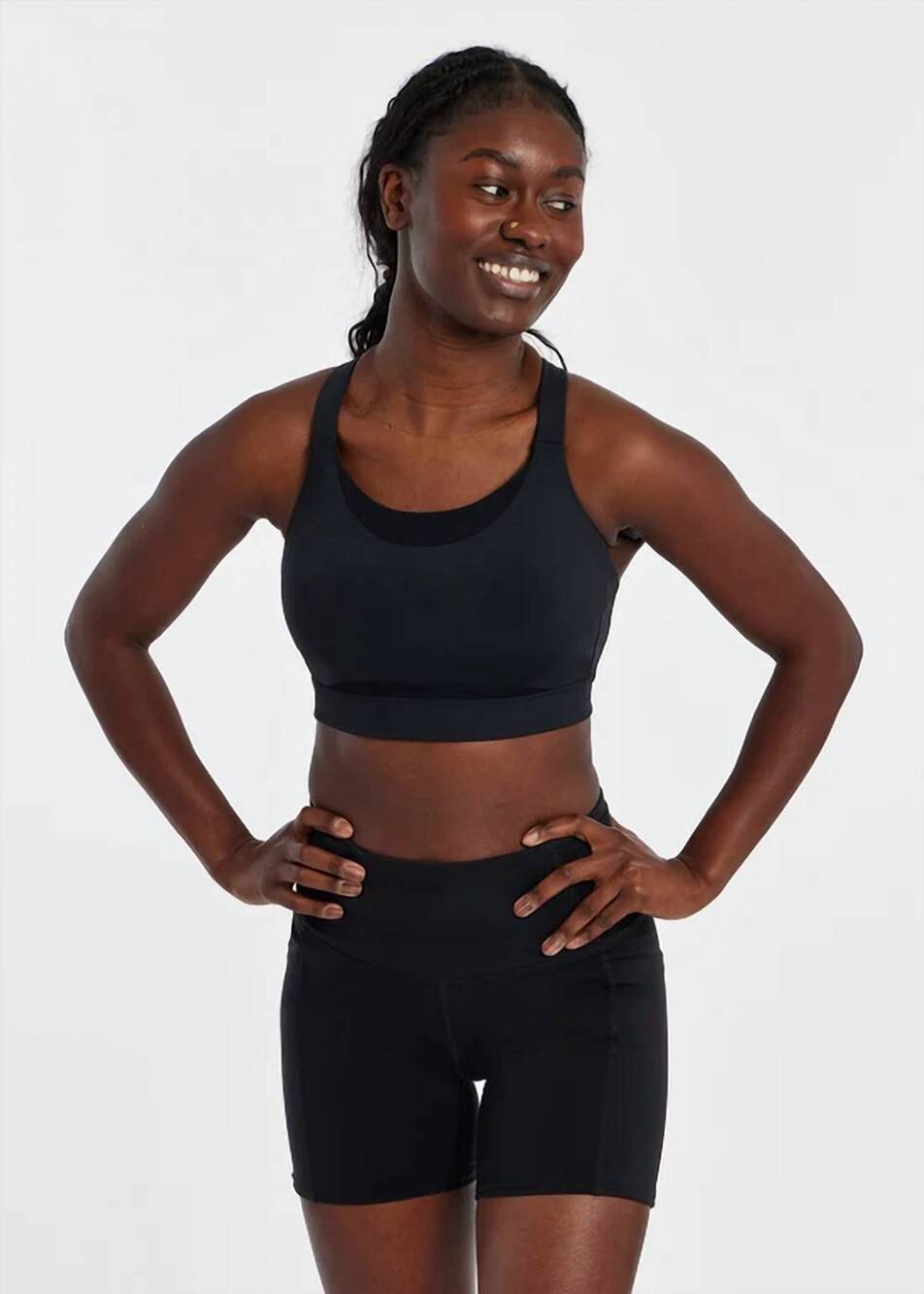 NEW OISELLE boom sports bra in black